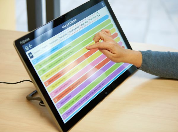 The SECCA app displayed on a tablet device